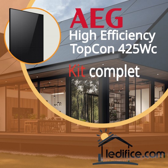 Kit photovoltaïque 5.95 kW AEG module 425Wc High Efficiency avec 14 panneaux AEG High Efficiency 425 
